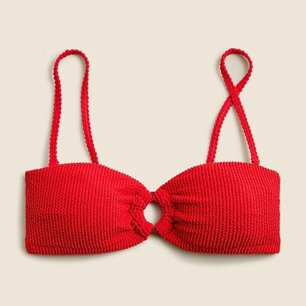 Heritage textured O-ring bandeau bikini top & Full-coverage textured bot… - Picture 5 of 7